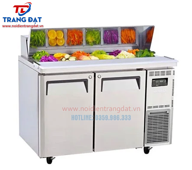 Bàn salad 2 cánh inox uy tín, giá tốt tại Nồi điện Trang Đạt