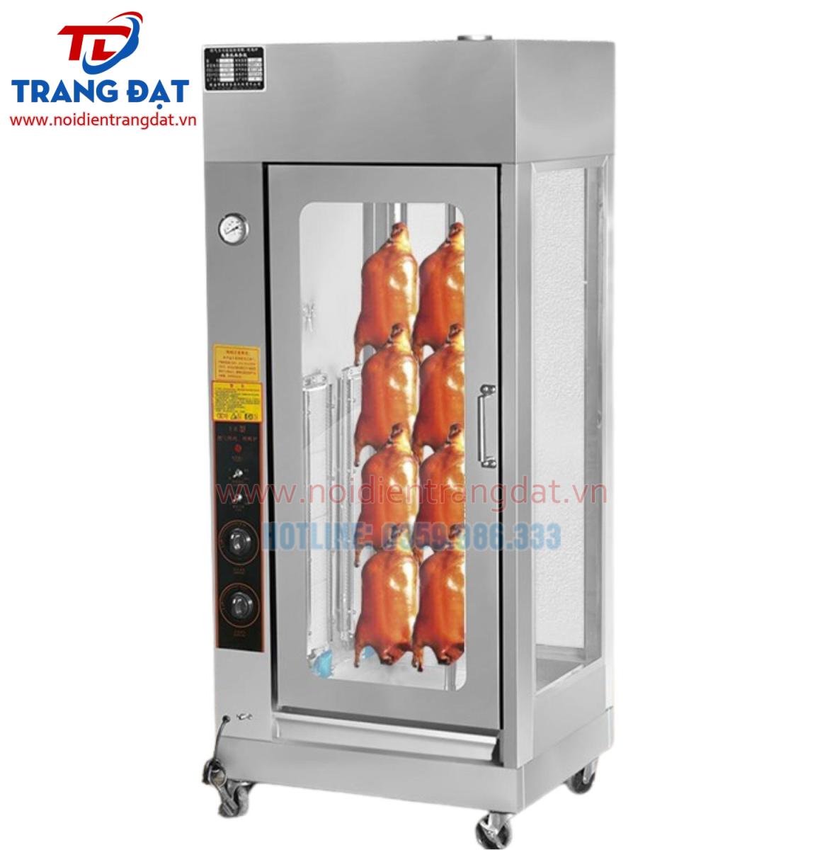 Lò quay vịt công nghiệp dạng đứng chất lượng, bền bỉ tại Hải Phòng