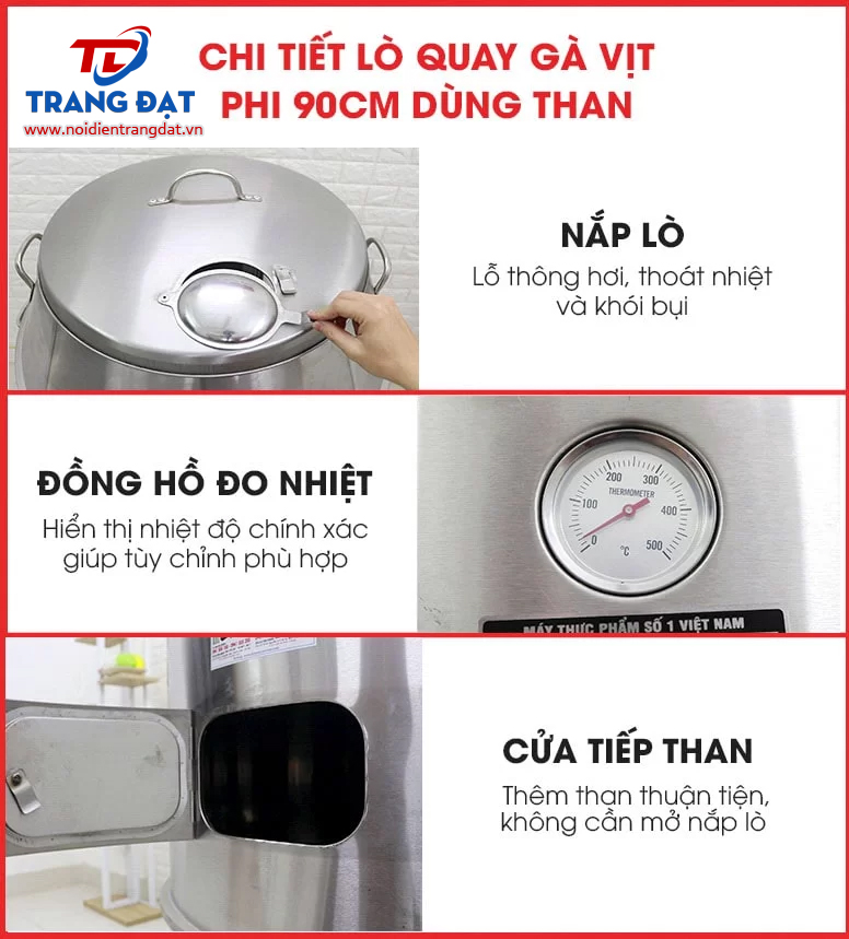 Lò quay gà vịt bằng than tốt, bền bỉ chỉ có tại Trang Đạt