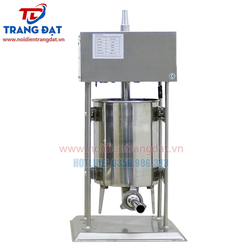 Máy đùn xúc xích, lạp xưởng tự động 10L Trang Đạt cho chất lượng xúc xích hoàn hảo, tuyệt vời