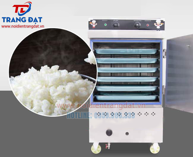 Nồi điện Trang Đạt cung cấp Tủ nấu cơm công nghiệp 6 khay bằng điện chất lượng Hải Phòng