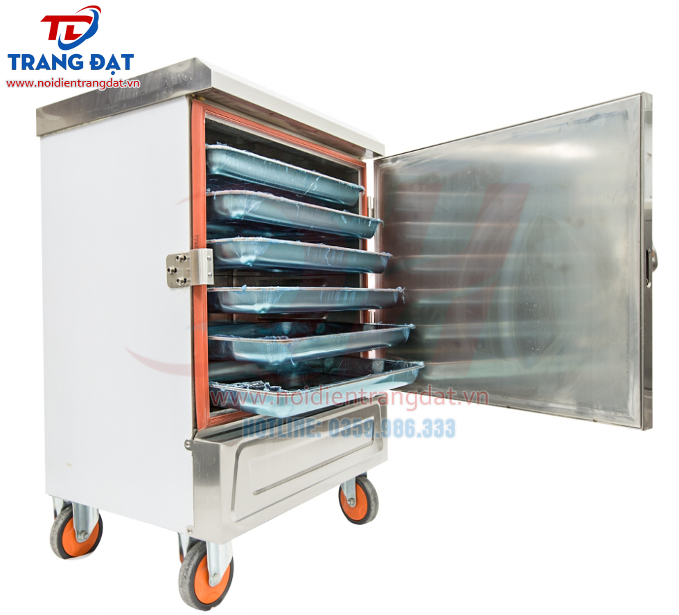 Tủ nấu cơm công nghiệp 6 khay bằng điện Trang Đạt chất lượng, giá tốt