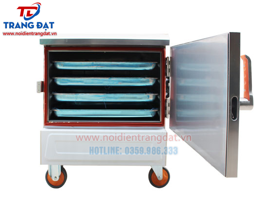Tủ nấu cơm công nghiệp 4 khay bằng điện chất lượng, giá tốt Hải Phòng