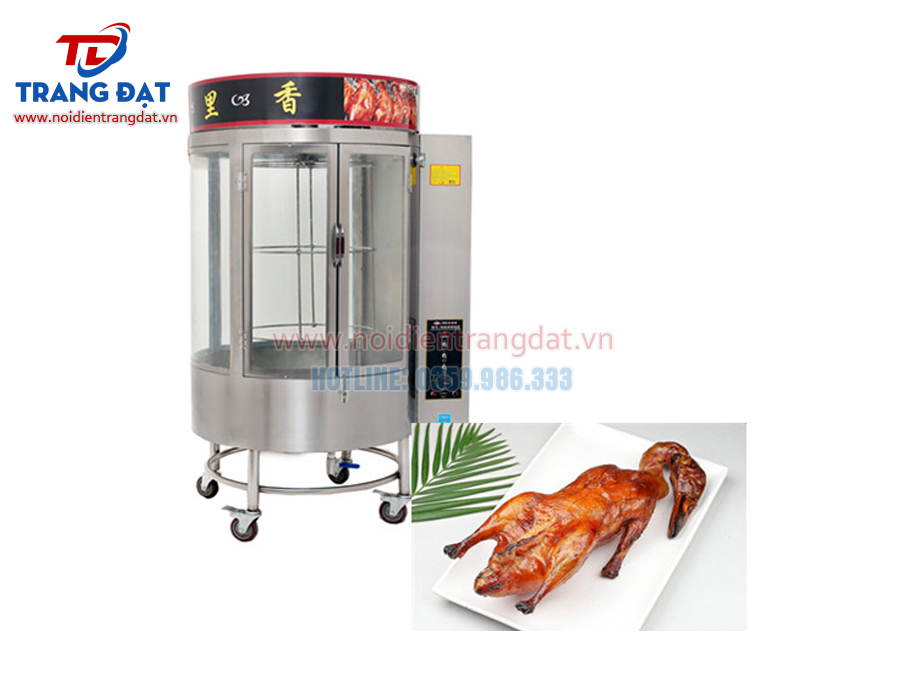 Sản phẩm lò quay vịt có kính xoay dùng điện chất lượng tại Trang Đạt