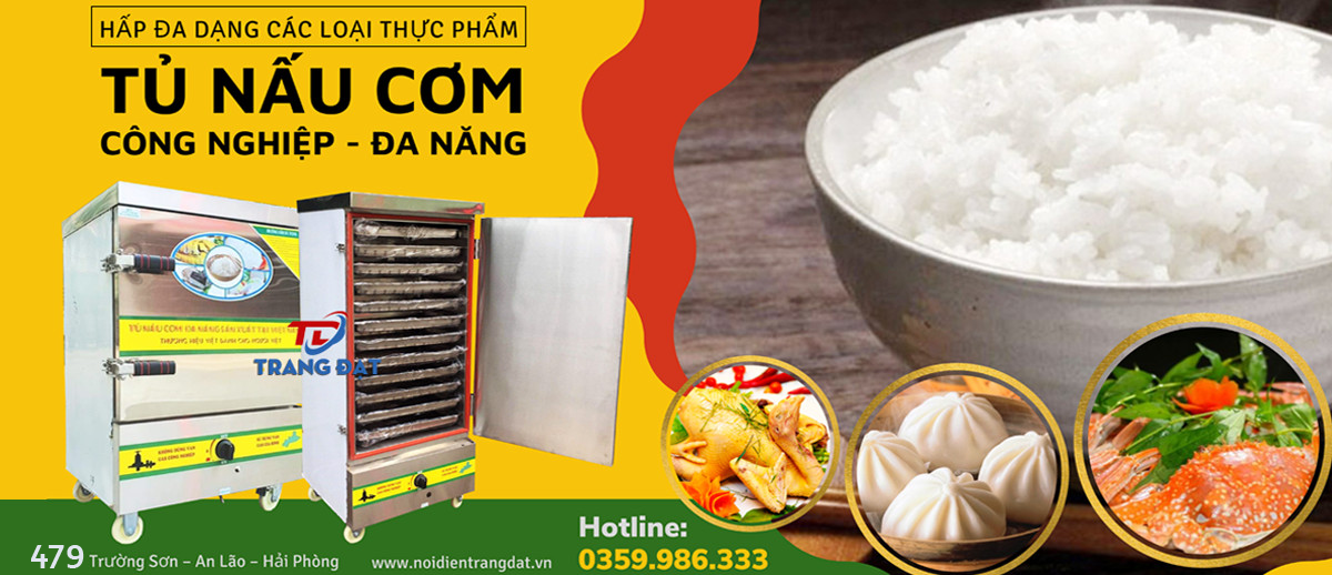 Tủ nấu cơm công nghiệp với khả năng nấu hấp đa năng