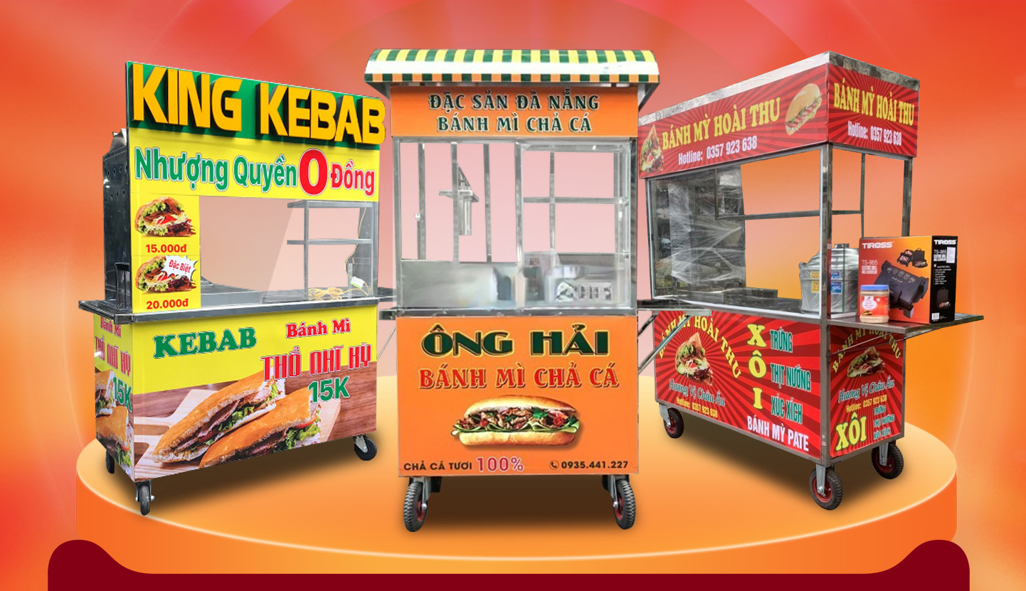 Nồi điện Trang Đạt nhận gia công xe bánh mì Thổ Nhĩ Kỳ đẹp, chất lượng