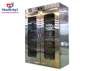  Tủ sấy bát cánh kính 1200L 2 lớp quạt gió