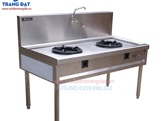 Bếp Á công nghiệp Inox 2 họng
