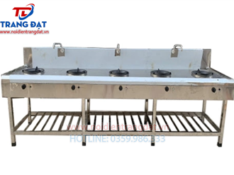 Bếp Á công nghiệp Inox 5 họng gas