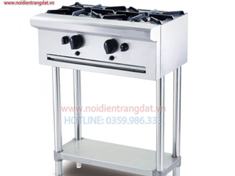 Bếp Âu Inox 2 họng ngang