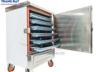 Tủ nấu cơm công nghiệp 6 khay bằng điện