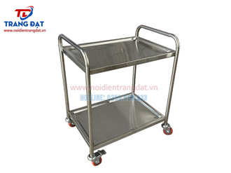 Xe đẩy thức ăn 2 tầng 500×700